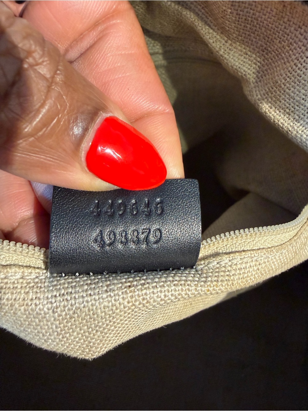 Gucci Black Embossed Leather Top-Handle Tote - Picture 13 of 17